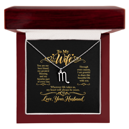 Zodiac Necklace for Wife