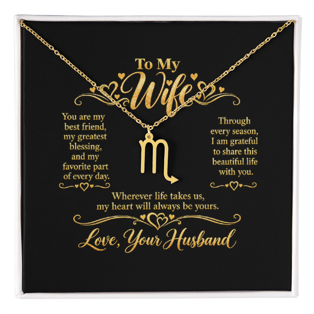 Zodiac Necklace for Wife