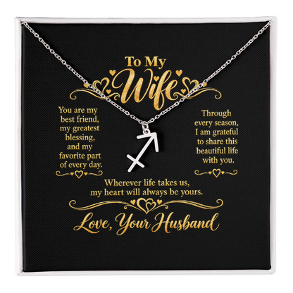 Zodiac Necklace for Wife