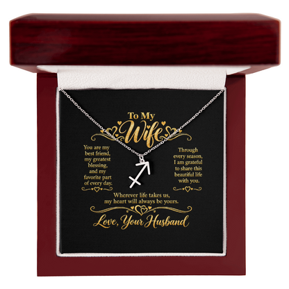 Zodiac Necklace for Wife