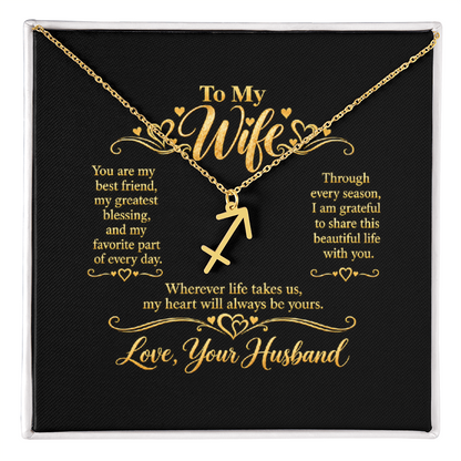 Zodiac Necklace for Wife