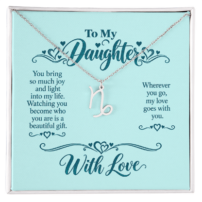 Zodiac Necklace for Daughter