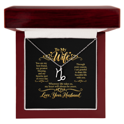 Zodiac Necklace for Wife