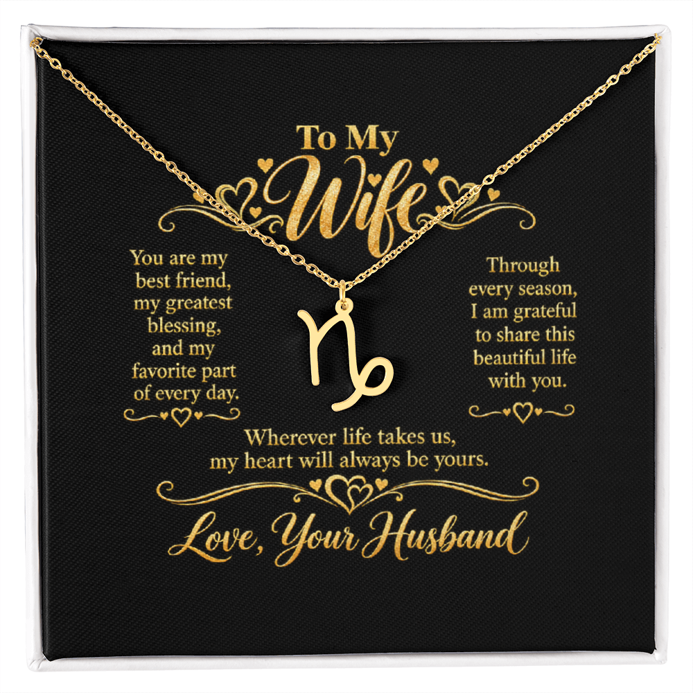 Zodiac Necklace for Wife
