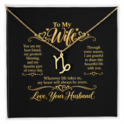 Zodiac Necklace for Wife