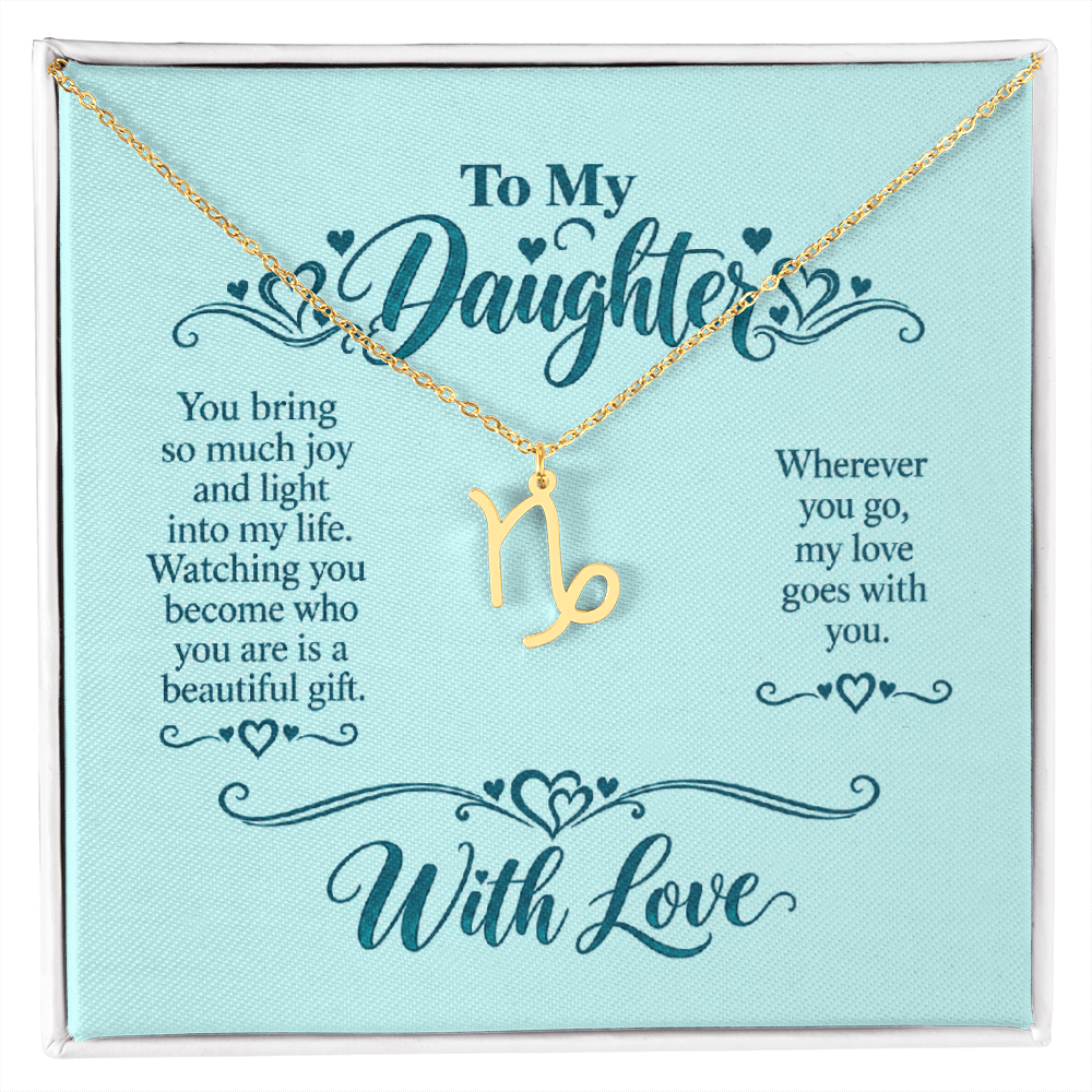Zodiac Necklace for Daughter