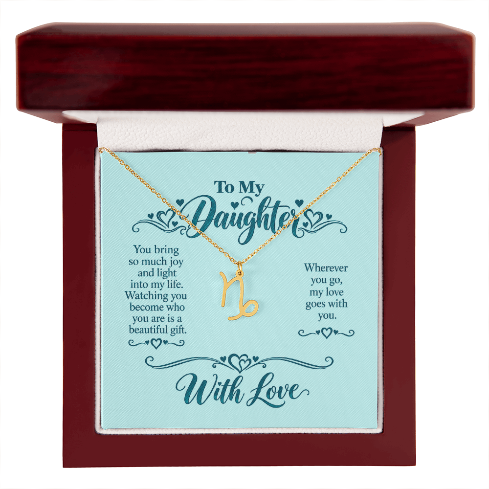 Zodiac Necklace for Daughter