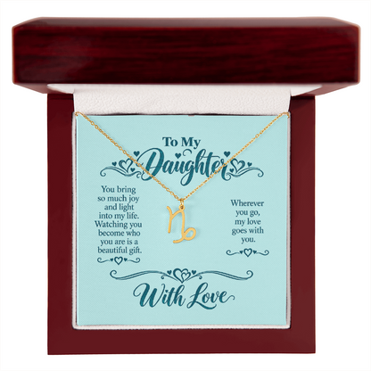 Zodiac Necklace for Daughter