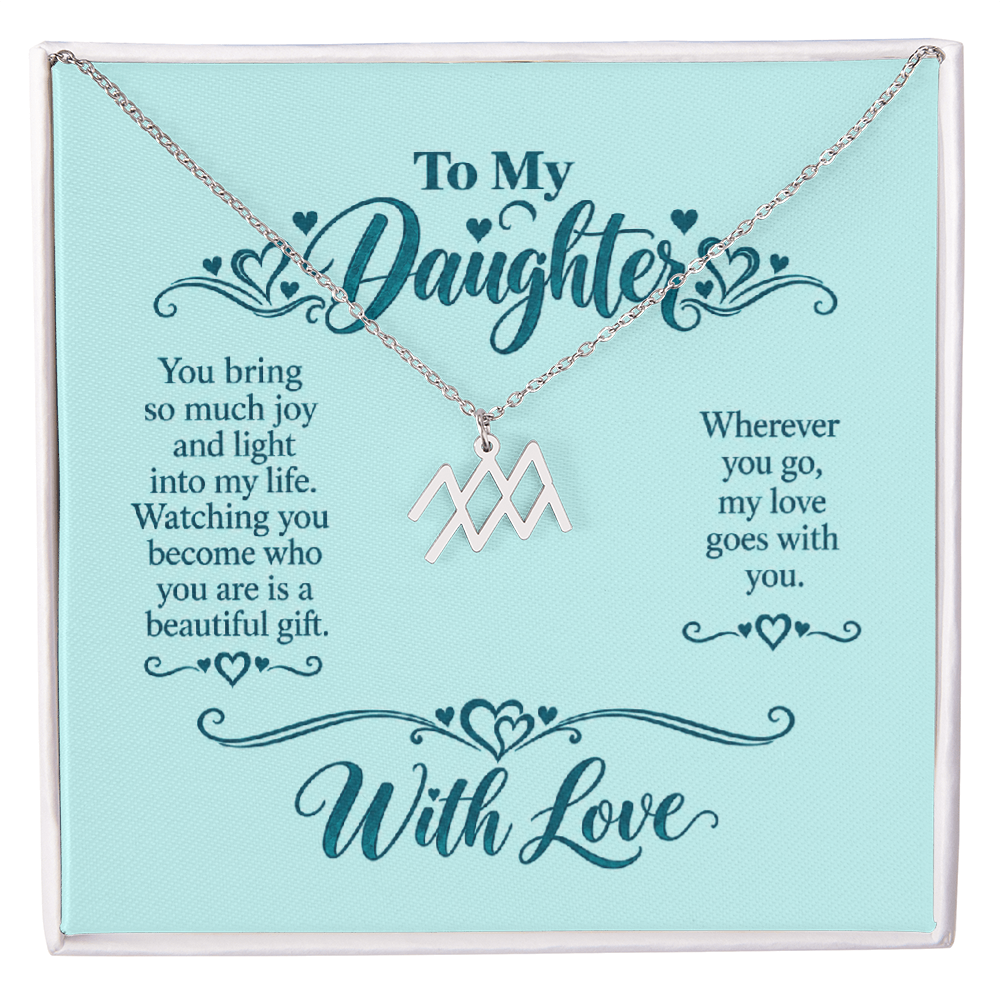 Zodiac Necklace for Daughter