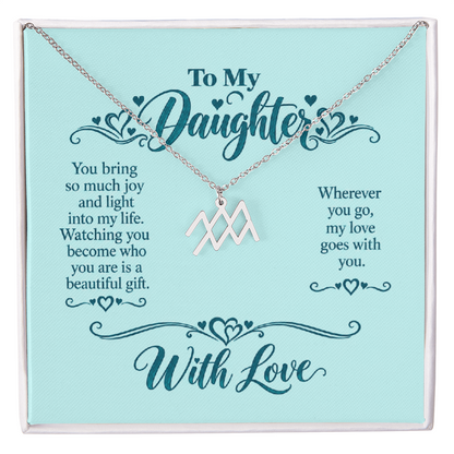 Zodiac Necklace for Daughter
