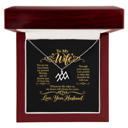 Zodiac Necklace for Wife