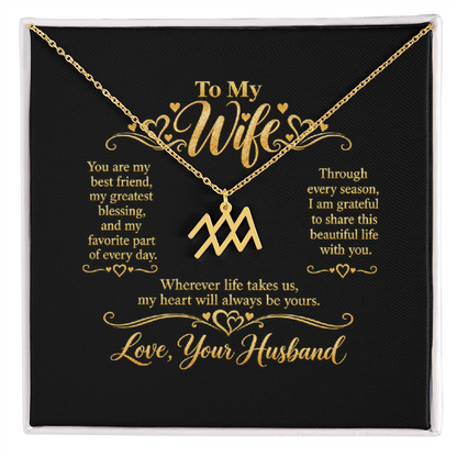 Zodiac Necklace for Wife