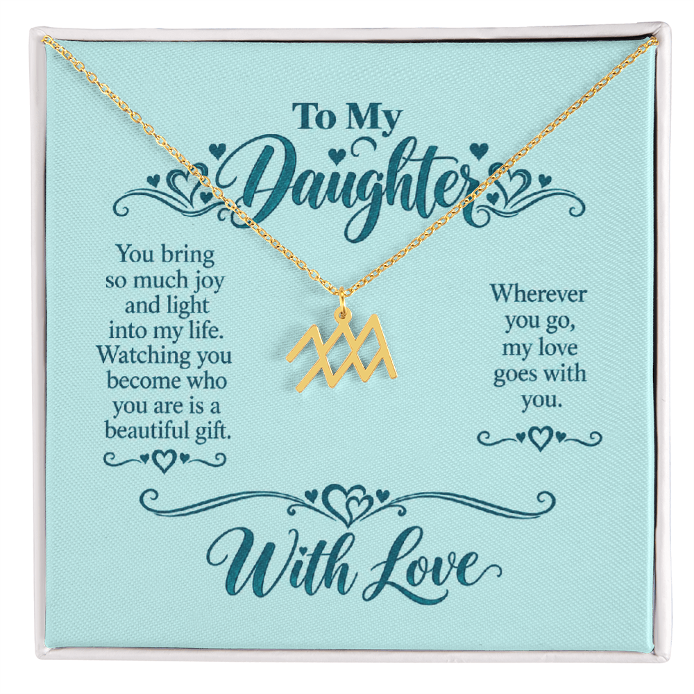 Zodiac Necklace for Daughter