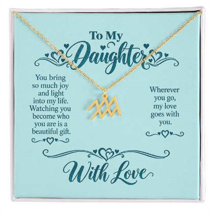 Zodiac Necklace for Daughter