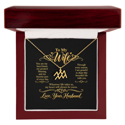 Zodiac Necklace for Wife