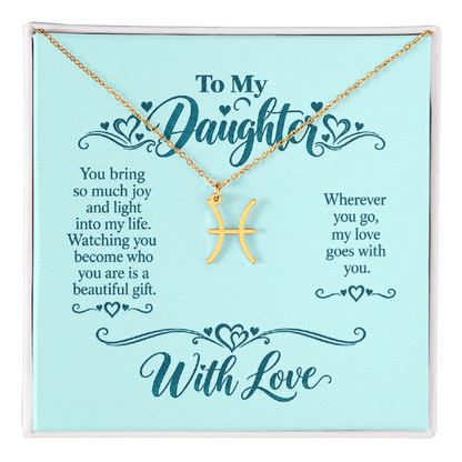 Zodiac Necklace for Daughter