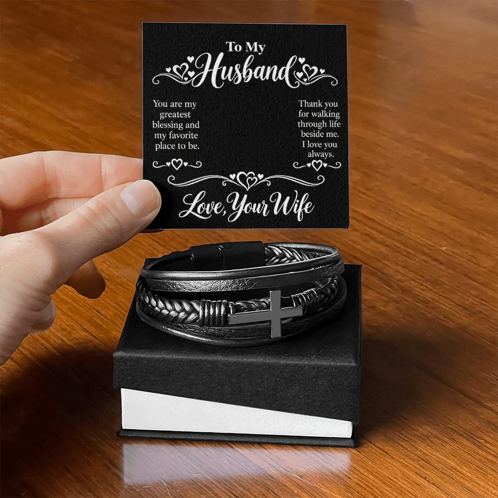 Cross Bracelet for Husband