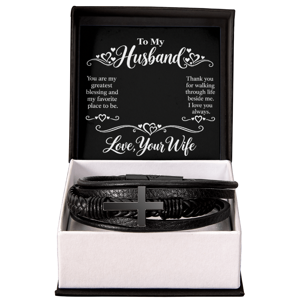 Cross Bracelet for Husband