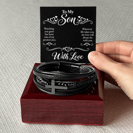 Cross Bracelet for Son