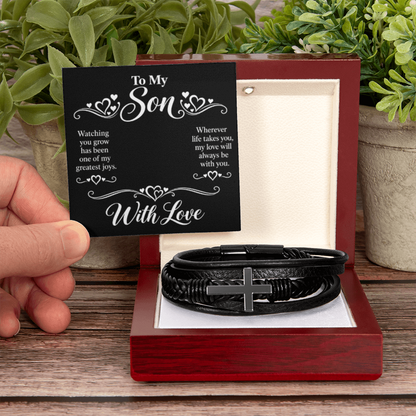 Cross Bracelet for Son