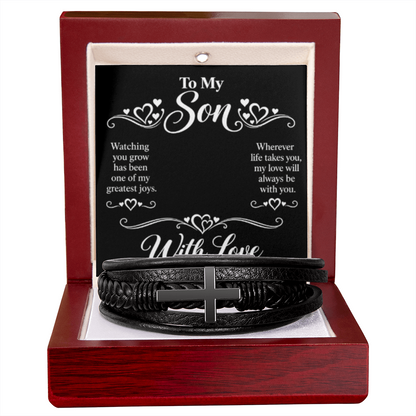 Cross Bracelet for Son