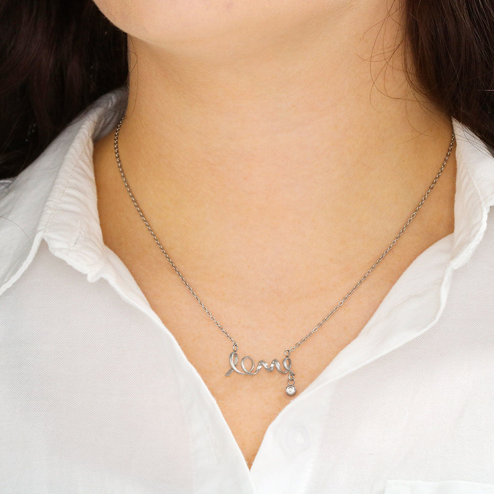 Scripted Love Necklace for Sister
