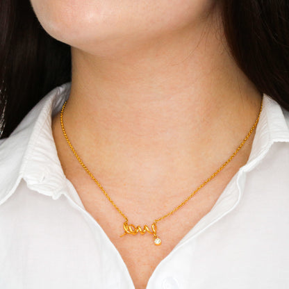 Scripted Love Necklace for Sister