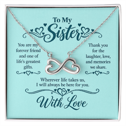 Infinity Necklace for Sister