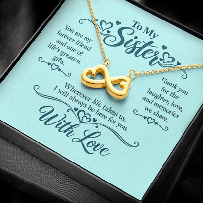 Infinity Necklace for Sister