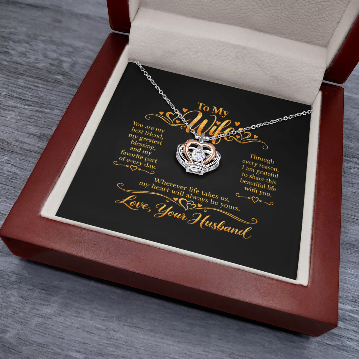 Crown Necklace for Wife