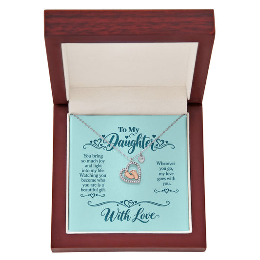 Baby Feet Heart Necklace for Daughter