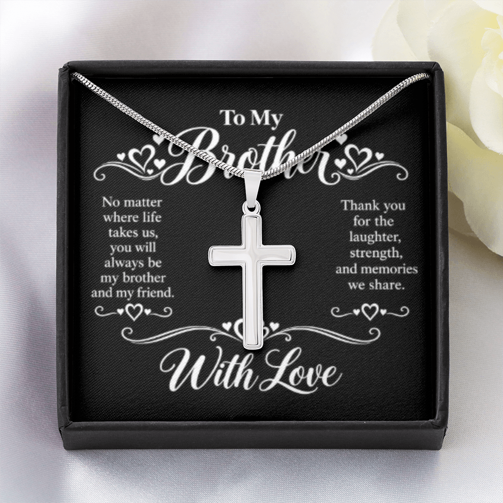 Cross Snake Chain Necklace for Brother