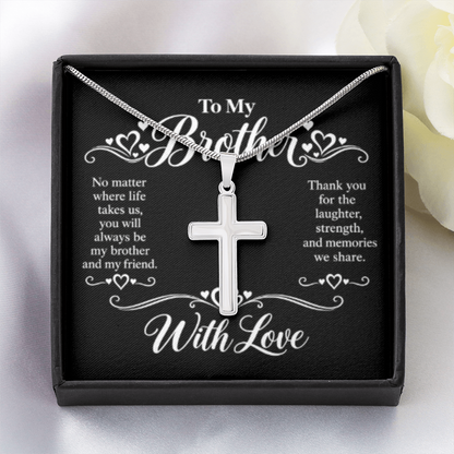 Cross Snake Chain Necklace for Brother