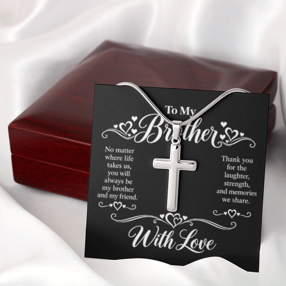 Cross Snake Chain Necklace for Brother