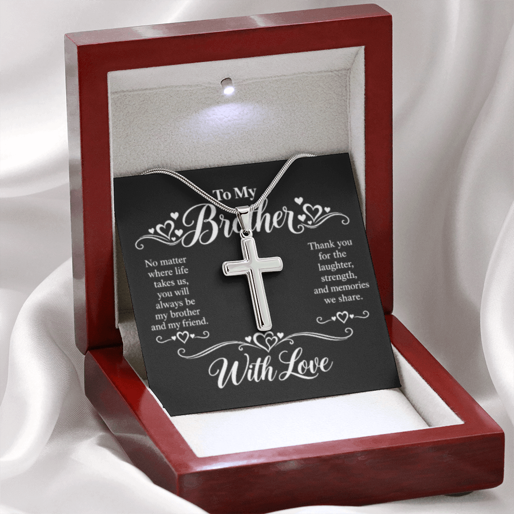 Cross Snake Chain Necklace for Brother