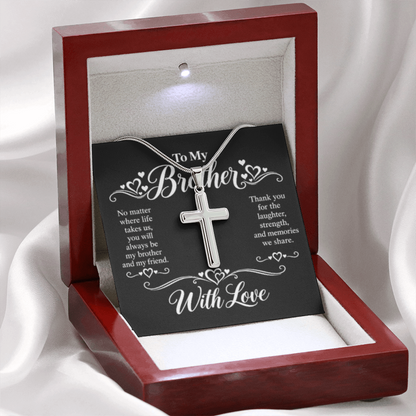 Cross Snake Chain Necklace for Brother