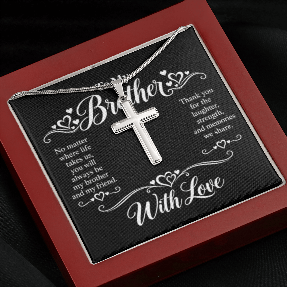 Cross Snake Chain Necklace for Brother