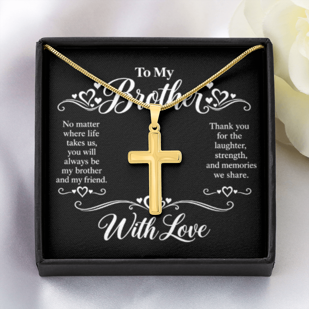 Cross Snake Chain Necklace for Brother