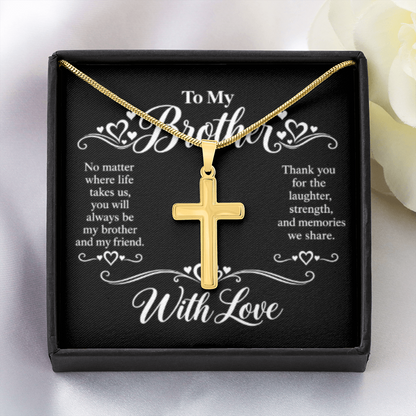 Cross Snake Chain Necklace for Brother