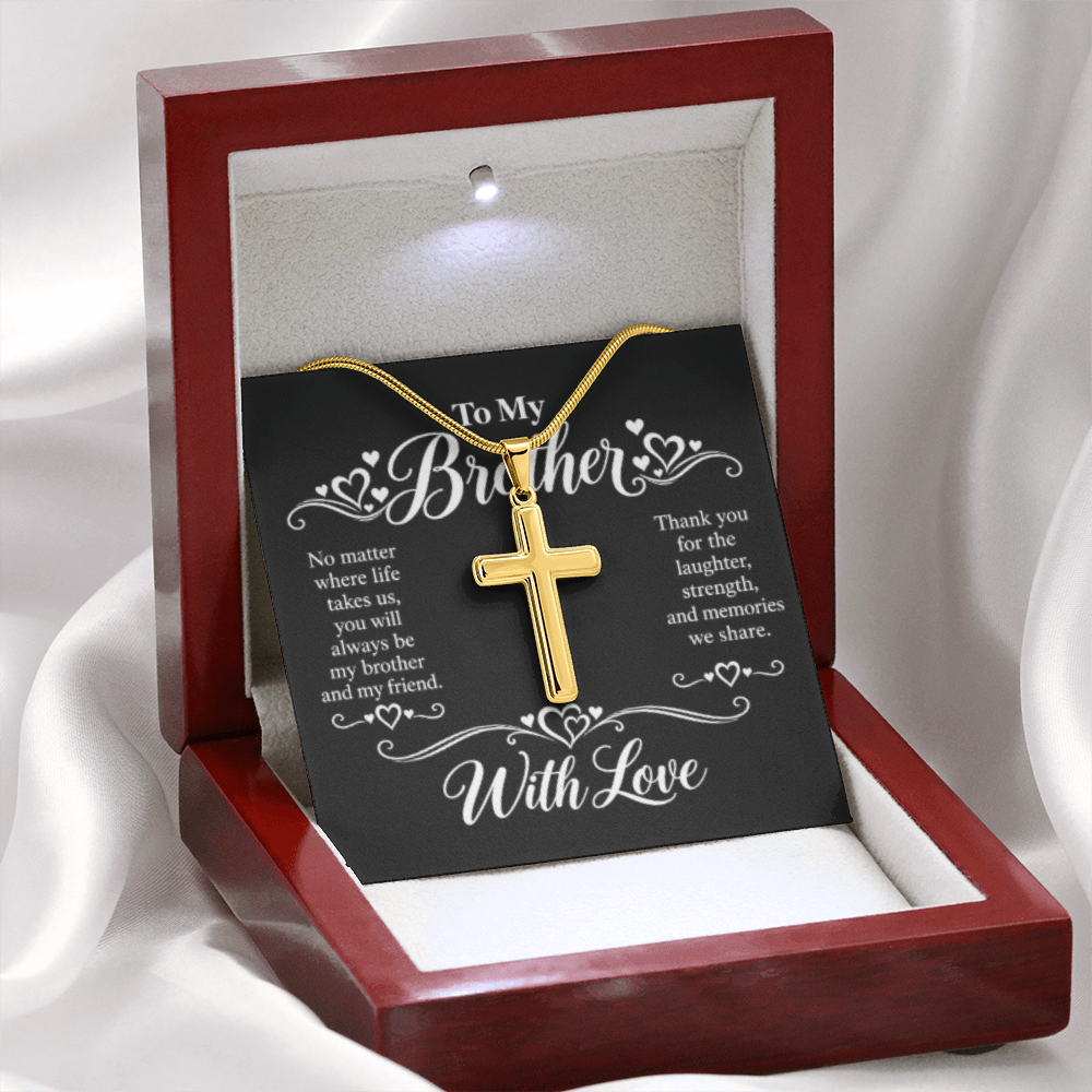 Cross Snake Chain Necklace for Brother