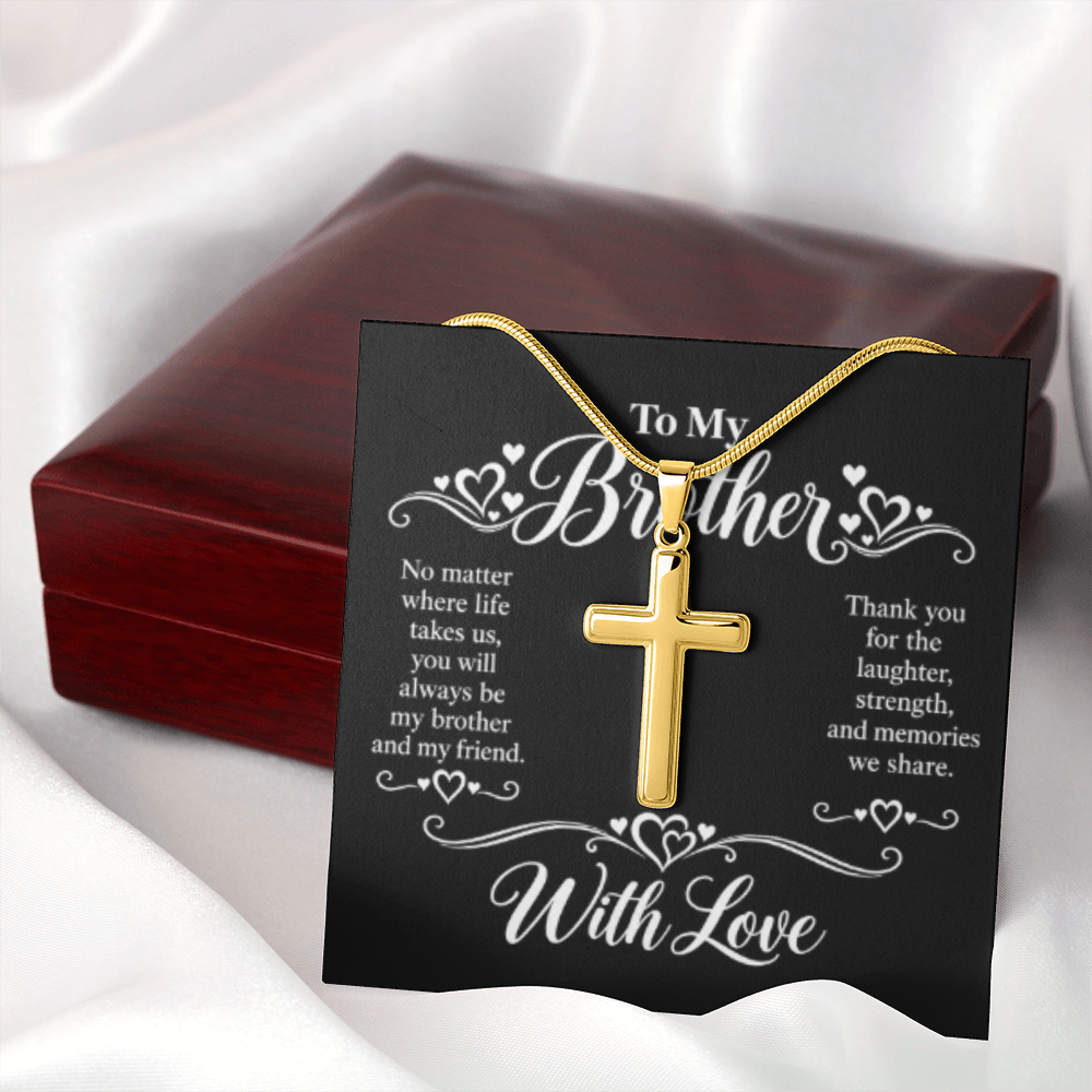 Cross Snake Chain Necklace for Brother