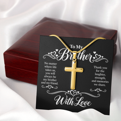 Cross Snake Chain Necklace for Brother