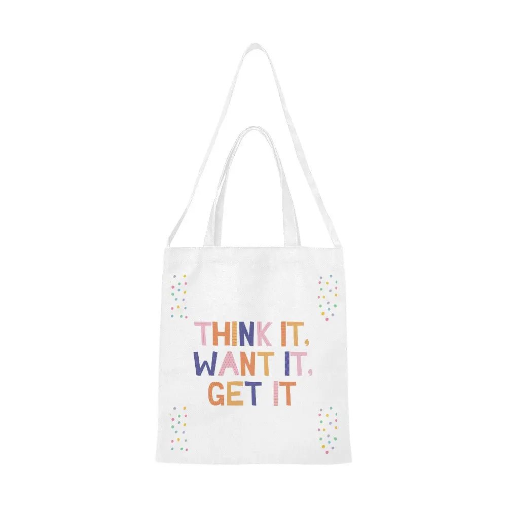 Canvas Tote Bag - Think It, Want It, Get It - Piryoung Shop