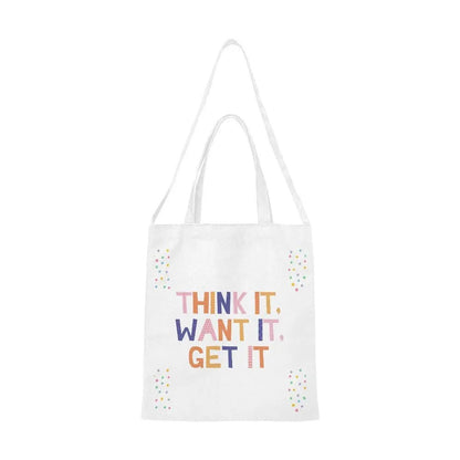 Canvas Tote Bag - Think It, Want It, Get It - Piryoung Shop