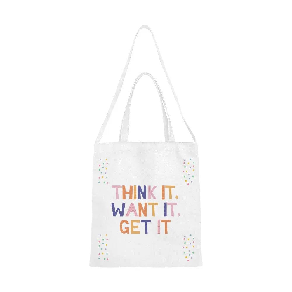 Canvas Tote Bag - Think It, Want It, Get It - Piryoung Shop