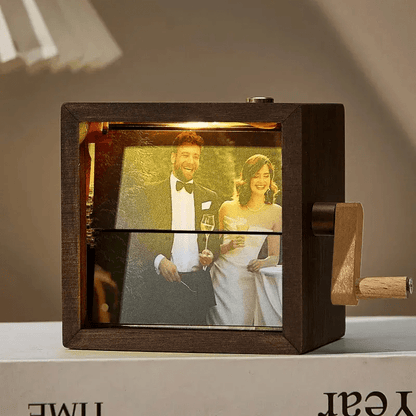 Custom Photo Flipbook Frame Animation Machine Hand - cranked Flipbook Box Photo Album with Light Anniversary Gifts - Piryoung Shop