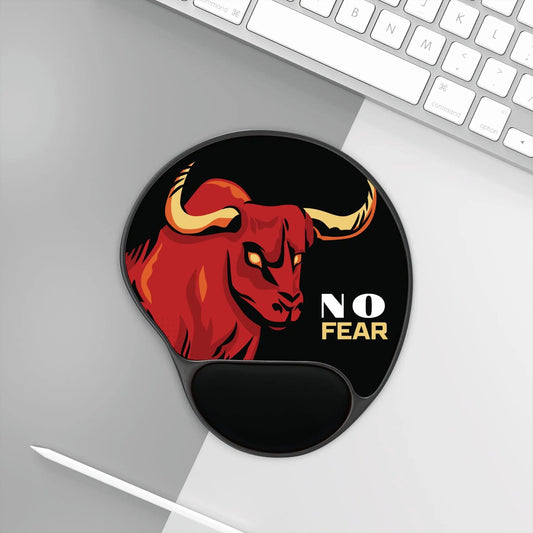 Ergonomics Customized Mouse Pad With Wrist Rest - NO FEAR - Piryoung Shop
