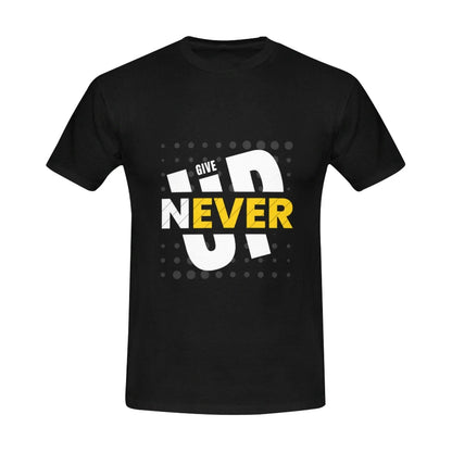 Men's Customized T-Shirt - Never Ever Give Up - Piryoung Shop