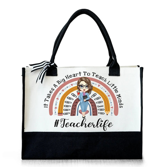 Personalized Canvas Tote Bag - Teacher's Life - Piryoung Shop