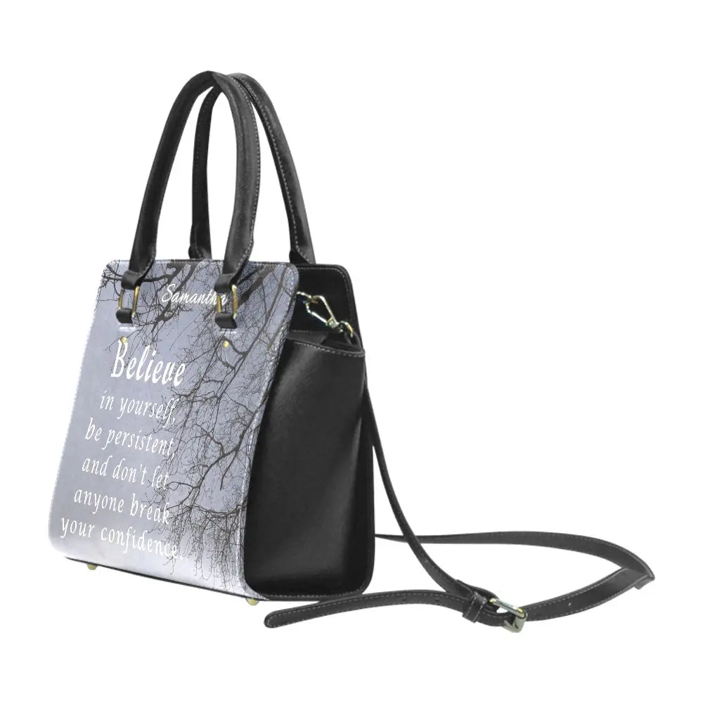 Personalized Classic Shoulder Handbag - Believe in Yourself - Piryoung Shop
